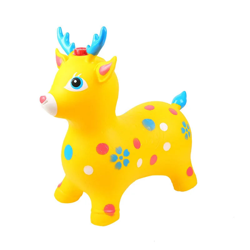 Children can sit inflatable jumping horse children&