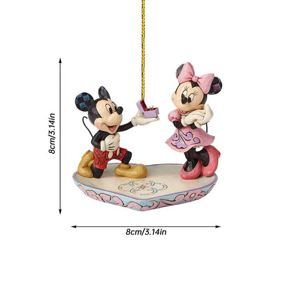 Disney Cartoon Mickey Mouse Minnie Anime Figures Christmas Decoration Acrylic Christmas Tree Acrylic Plane Pendant Kids Toys