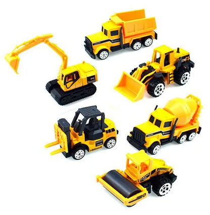 1Pc Children Car Toys Alloy Fire Truck Police Car Excavator Diecast Construction Engineering Vehicle Toys For Boys Gift