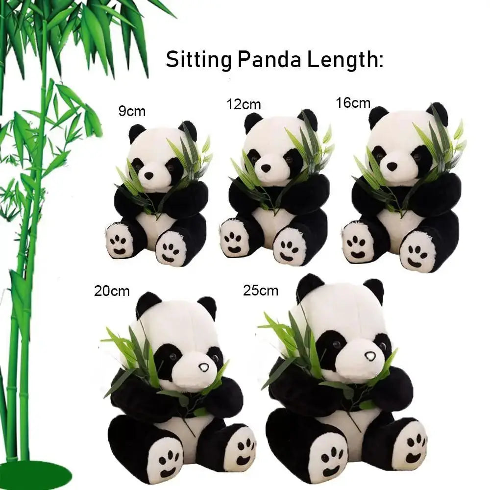 9~40cm Super Cute Stuffed Kid Animal Soft Plush Panda Present Kneeling Sitting Panda Doll Toy Birthday Christmas Baby Gifts