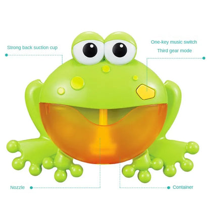 Baby Bath Toys Bubble Machine Crabs Frog Music Kids Bath Toy Bathtub Soap Automatic Bubble Maker Baby Bathroom Toy for Children