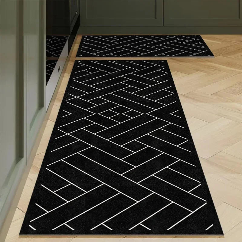 Kitchen Floor Mat Bedroom Living Room Long Bedside Area Rug Hallway Soft Washable Carpet Anti Slip Bathroom Entrance Doormat