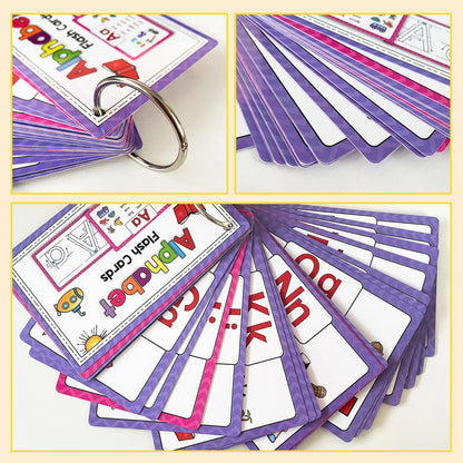 26 Alphabet Phonics CVC Words Learn Flash Cards abc letter with The Reasable Pen Writing Practice Educational Toys for Children