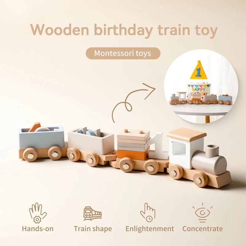 Baby Wooden Montessori Toys Bandstand Model Removable Set Mobile Drum Children Puzzle Learning Toys For Newborn Birthday Gift