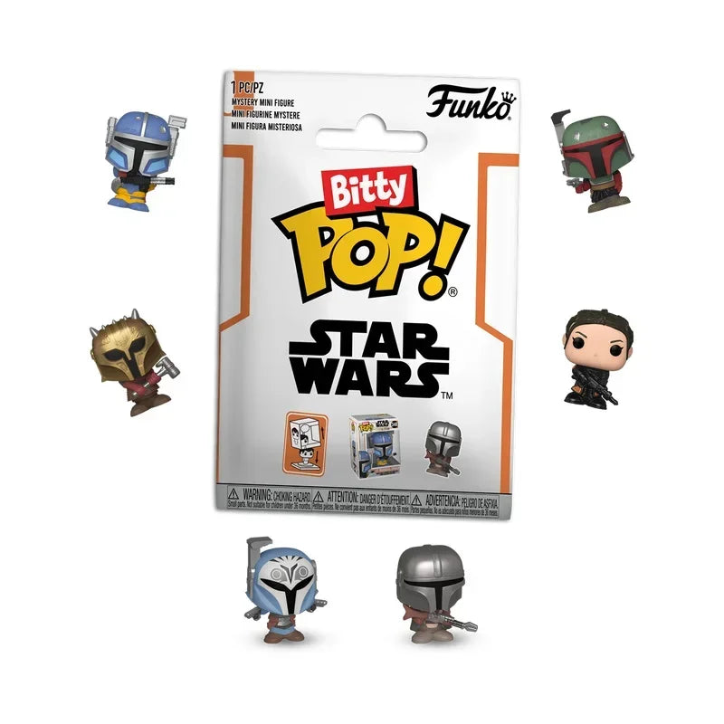 FUNKO Vinyl Mini Figures Bitty POP The Mandalorian Star Wars Doll Toy Collection Table Ornaments Mystery Blind Bags Kids Gifts