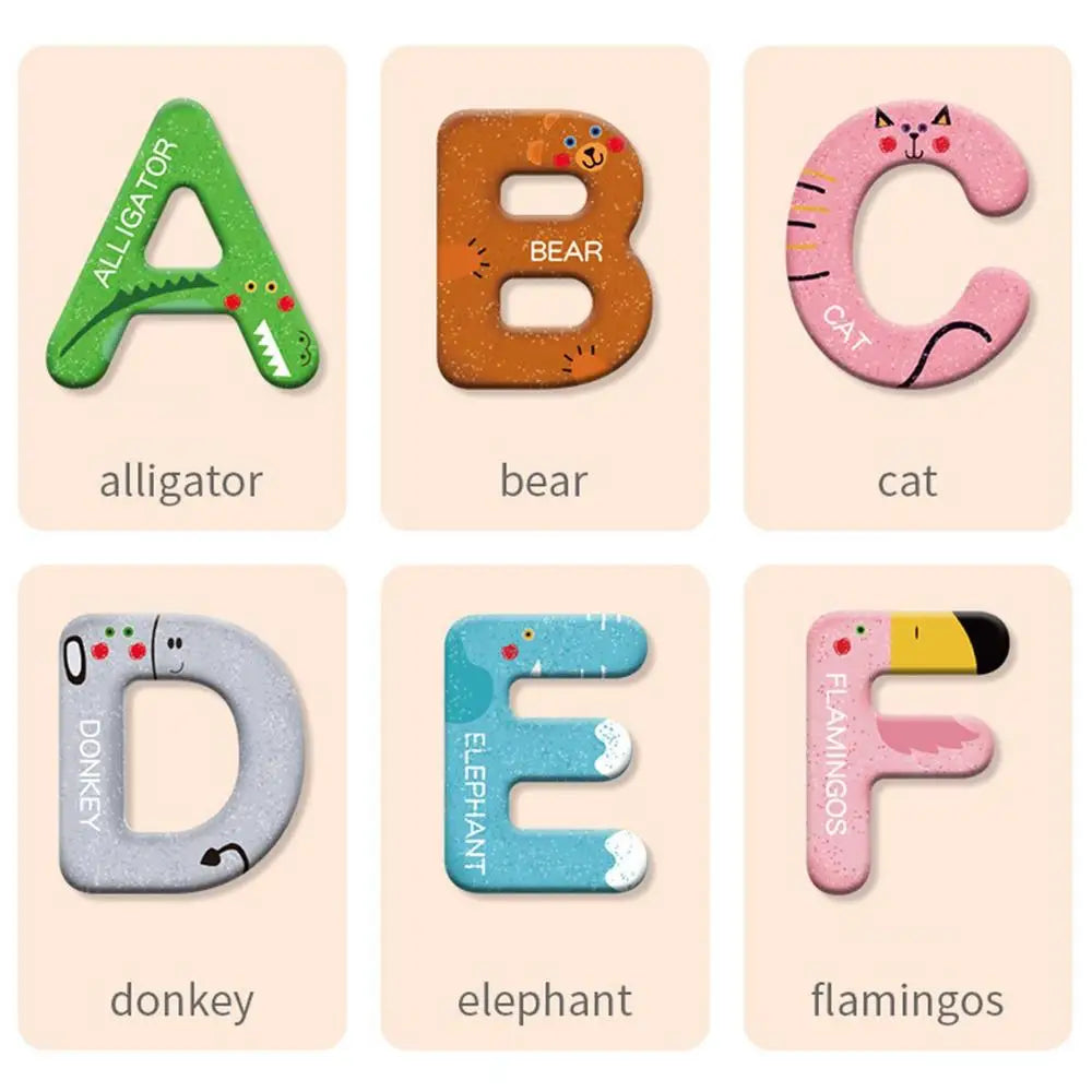 Wooden Foldable Alphabet Puzzle Sorting Book Early Educational Fine Motor Skills Development Learning Matching Toys For Kids