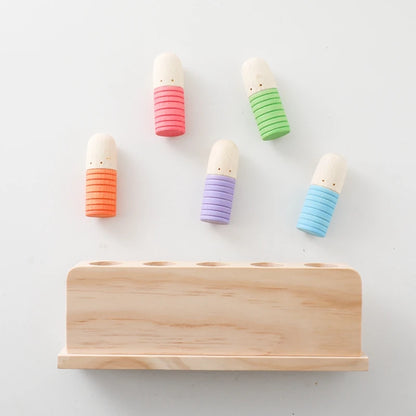 Baby Wooden Musical Instruments Montessori Toys Kids Bear Percussion Xylophone Rain Sound Pipe Music Shaker Early Education Toys