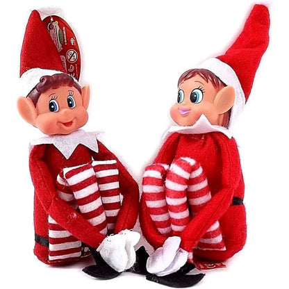 2024Christmas Elf Boy and Girl Behaving Behavin Badly Plush Toy Novelty Long Bendy Naughty  Christmas Elves Christmas Present