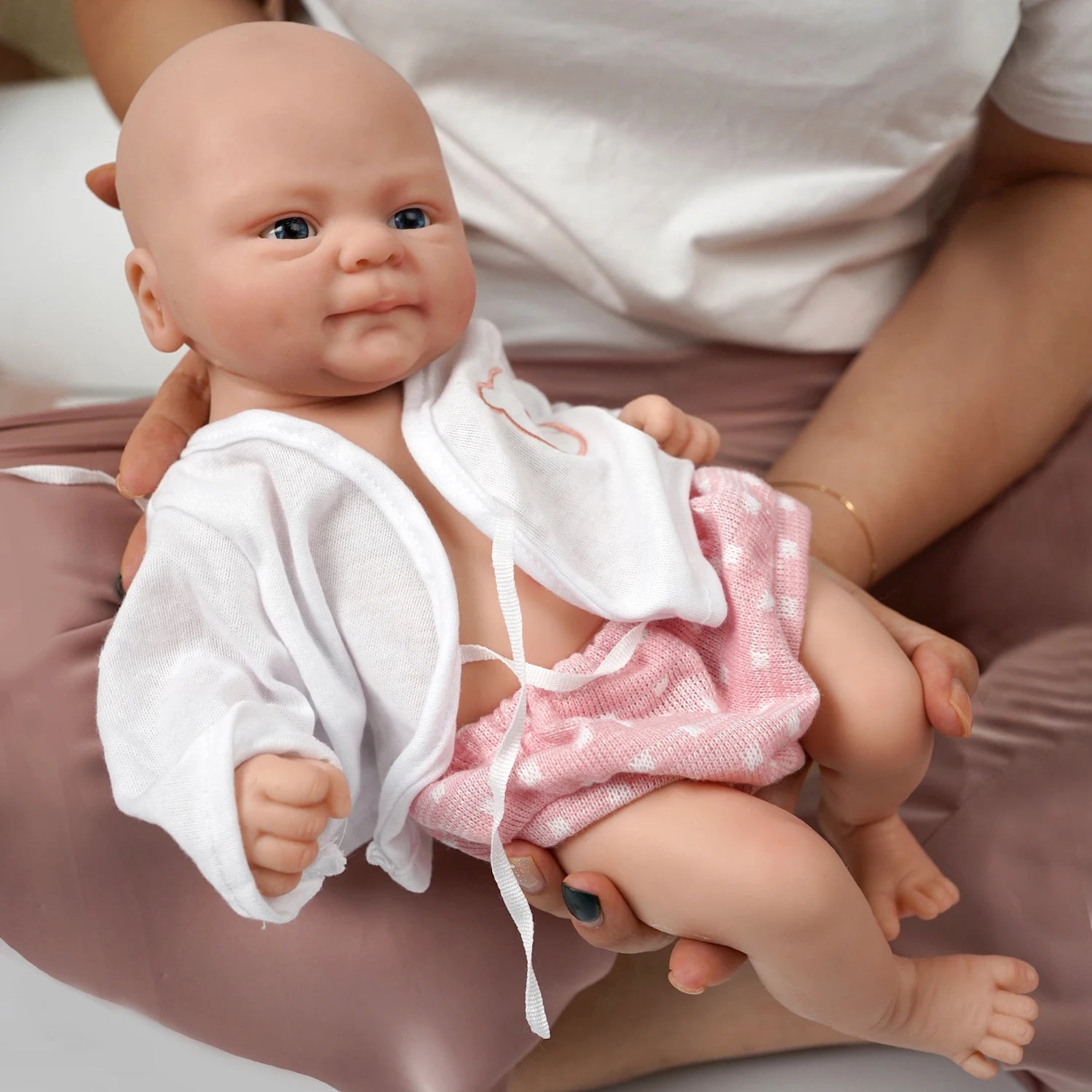 14inch Full Body Silicone Bebe Reborn Girl&quot;Coco&quot;Boy“Isaac” Doll Soft  Lifelike Baby DIY Blank Toys