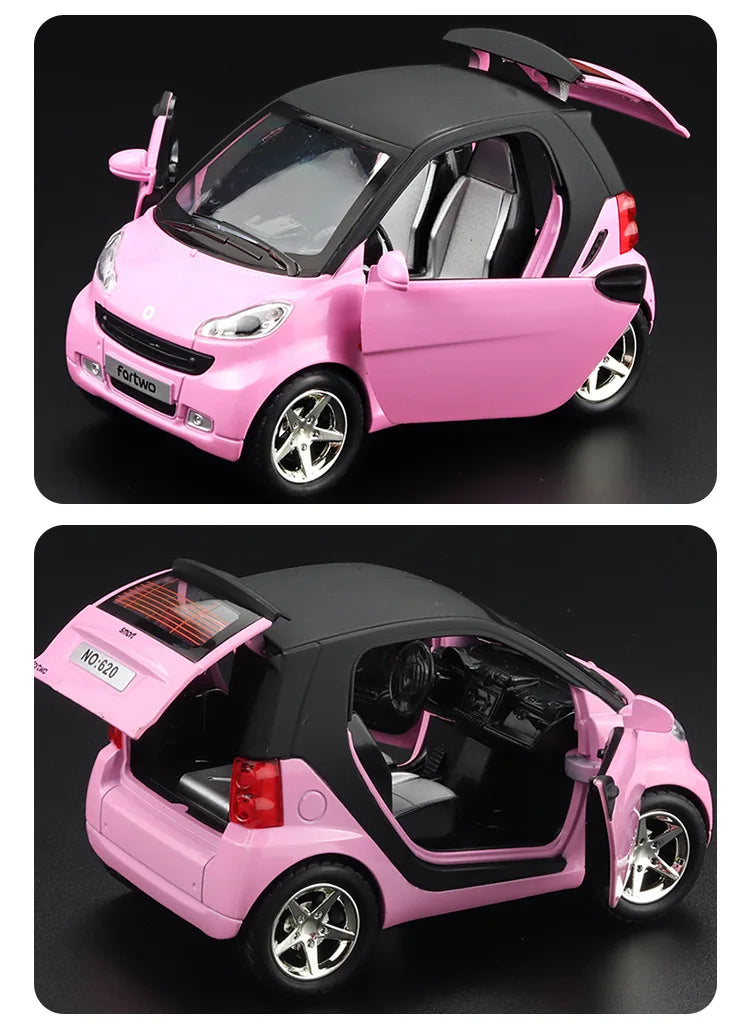 1:32 Mercedes-Benz SMART Miniatures Alloy Diecast Model Car Model Sound &amp; Light Toys For Kids Cute and Compact Christmas Gifts