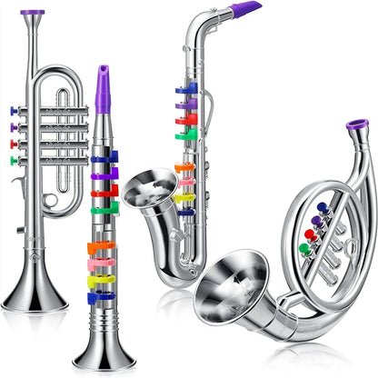 Classical Clarinet Trumpet Saxophone Imitation Musical Instrument Toys Boys Girl Early Education Learning Tool for Kids Children