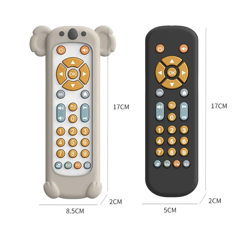 Infant Simulation TV Remote Control Toys with Music and Light Musical Baby Toy Sensory Remote Kid Baby Toys for 1 2 3 Year Old