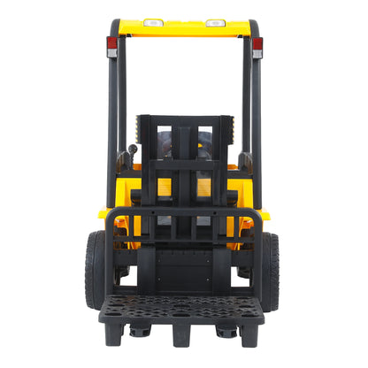 Electric frame lifting rod Electricforklift,Children Ride- on Car 12V7A Battery Powered Vehicle Toy ,3 speeds,Parent yellow