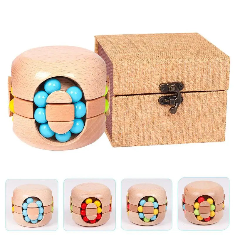 Rotating Cube Fidget Spinner Rotating Magic Bean Fidget Toys Help Relaxing Learning Toys For Adults Kids Puzzle Hamburger Toys