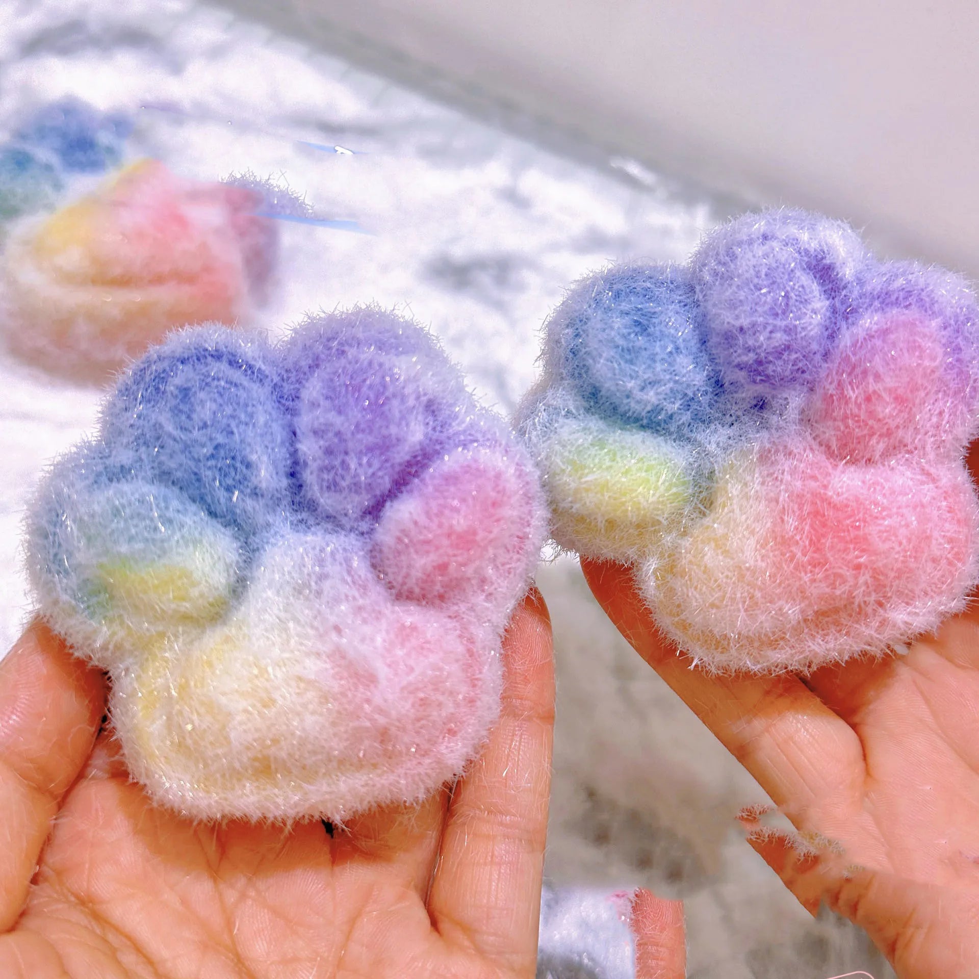 Colorful Plush Soft Kittens Antistress Foot Paws Squishy Tapa Foot Kids Girls Toys Adult Sensory Toys Taba Squishу Fidget Toys