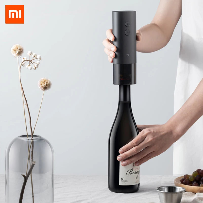 Xiaomi Mijia Electric Wine Opener Battery Automatic Bottle Cap Opener for Red Wine Beer with Foil Cutter Kitchen Accessories