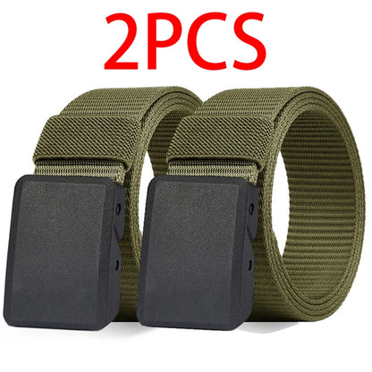 2PC Military Automatic Buckle Nylon Belt Outdoor Hunting