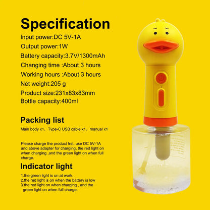 Yellow Duck Electric Foam Machine