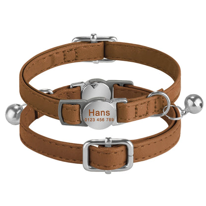 Personalized Engraved Leather Dog/Cat Collar