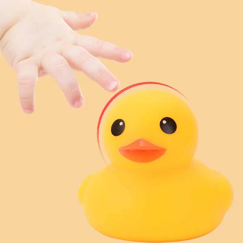 Cute Duck Baby Bath Toys Squeeze Animal Rubber Toy BB Duck Bathing Water Toy Race Squeaky Rubber Yellow Duck Toys for Kids Gifts