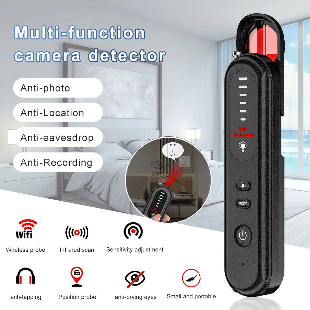 Anti Candid Camera Signal Detector espion invisible camera Finder Security Alarm Protection Tracker RF GSM Device Locator Safety