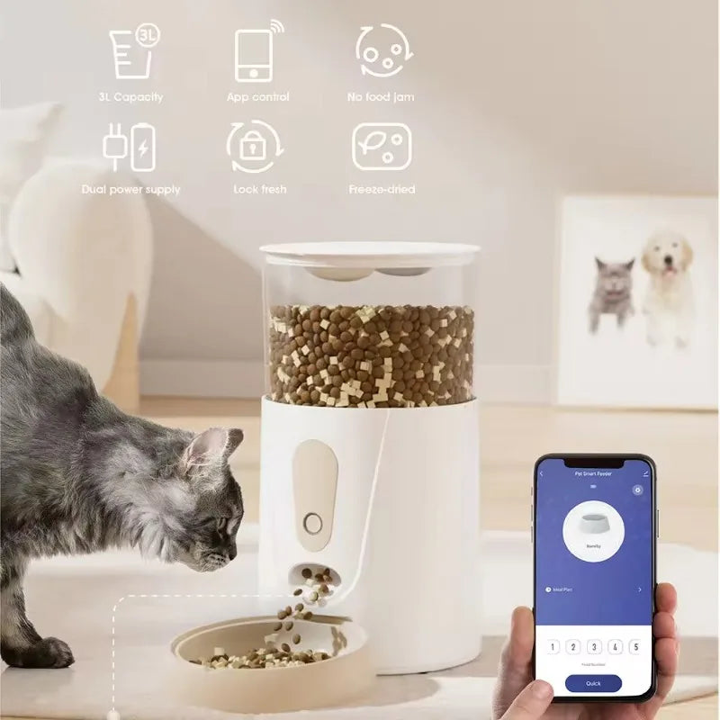 Newly Developed Pet Supplies Smart Electronic Wifi APP Remote Control Automatic  Feeder