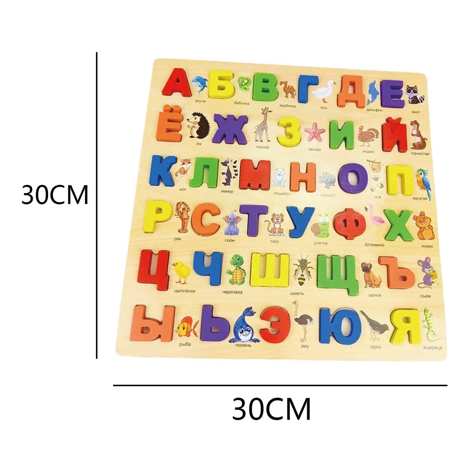 Russian Alphabet Words Preschool Activities Toy for Christmas Present