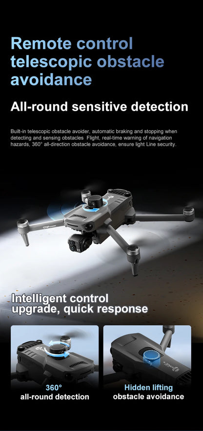 ZLL D12 Drone With 8K HD Camera Screen Remote GPS 360° Obstacle Avoidance 5G Wifi FPV Brushless Motor RC Dron Load capacity 500g