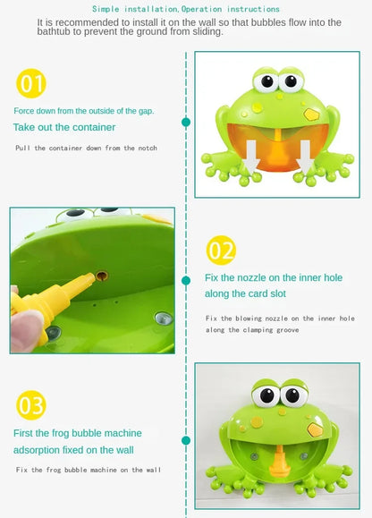 Baby Bath Toys Bubble Machine Crabs Frog Music Kids Bath Toy Bathtub Soap Automatic Bubble Maker Baby Bathroom Toy for Children