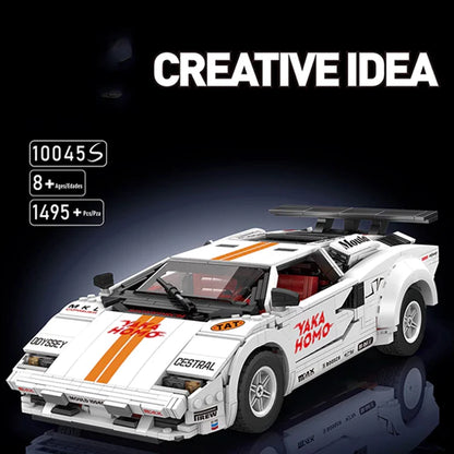 Technical MouldKing 10045 Lambor Countach Hypercar Supercar SportsCar Sports Car Model 1349PCS Building Blocks Brick Puzzle Toys