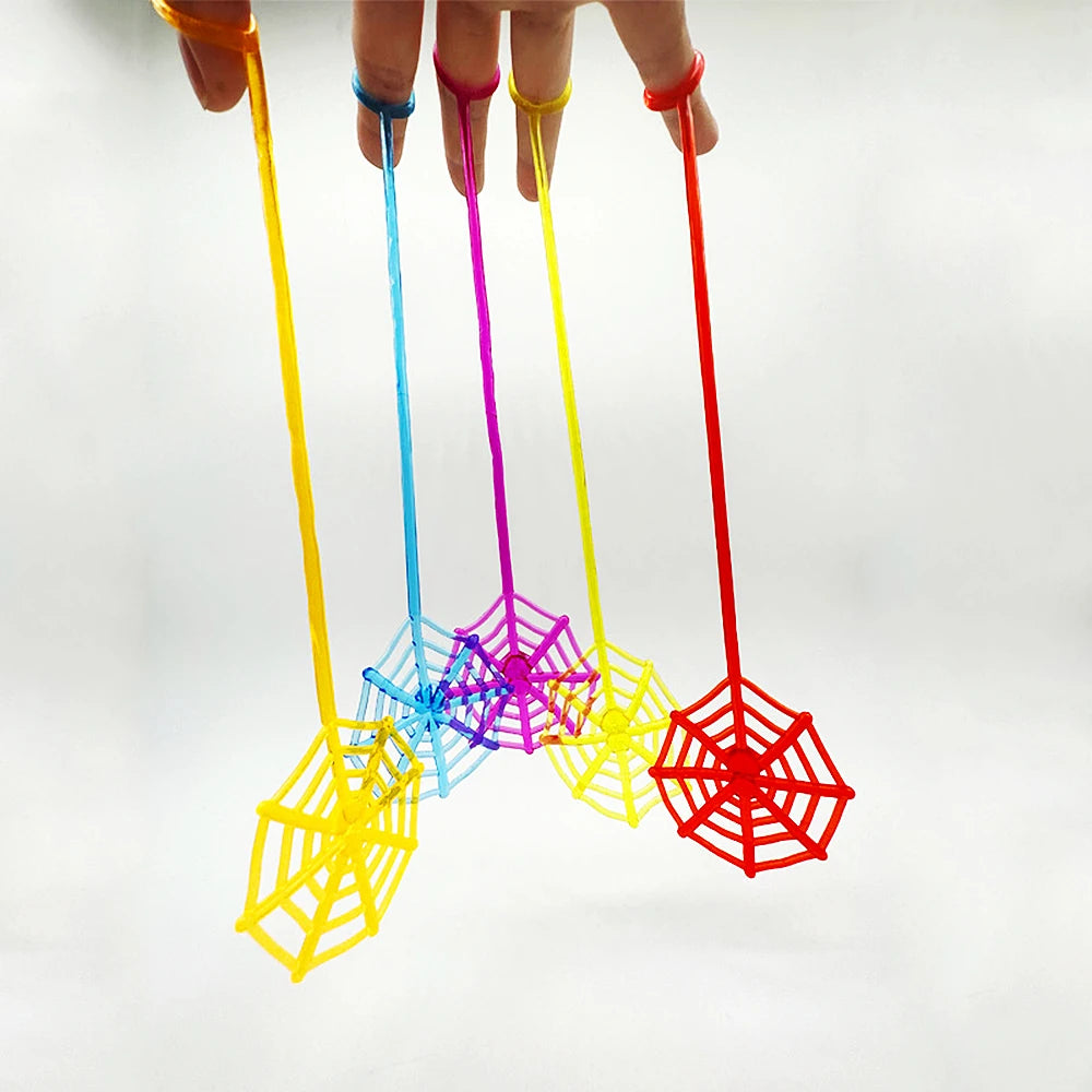 12/30Pcs Stretchable Climbing Spider Web Tricky Toys Kids Birthday Party Baby Shower Gift Rewards Halloween Carnival Party Favor