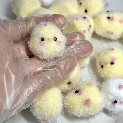 1/2Pcs Miniature Slow Rebound Relief Squeeze Toys Sticky TPR Squishy Mini Chick Stress Reliever Toys Squishy New Fidget Prop