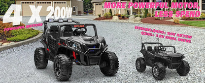 24V XL 2 Seater Ride on Toys Car for Girls, 2WD/4WD Switchable Off-Road UTV w/Long-Endurance Battery Power, 3-Speed Remote Contr