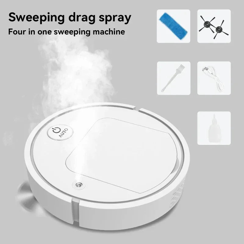 2025 4-in-1 Smart Home Appliance: Air Purifier, Mist Humidifier, Vacuum Cleaner &amp; Robotic Sweeper, Enhance Home Air Quality, Eff