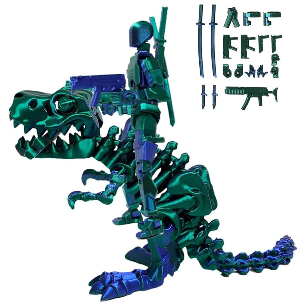 Dummy 13 Action Figure and Dinosaur Multi-Jointed Action Figures T13 Action Figure Set with Dragon Mount for Collectors Gifts