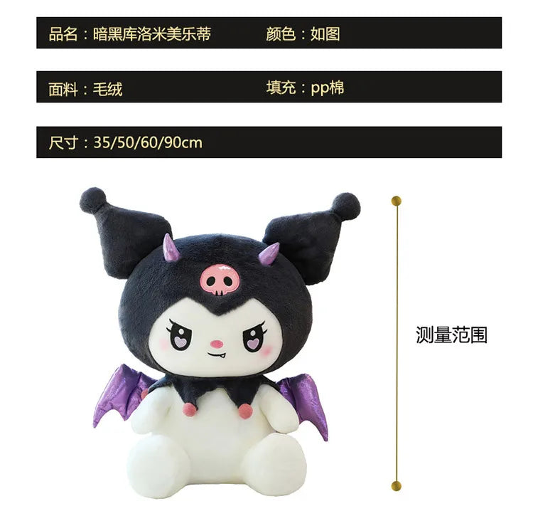 40 50 60 Cm Kawaii Large Size Demon Kuromi Plush Toys Angel Melody Doll Pillow Birthday and Holiday Gifts Cute Stuffed Toy Anime