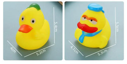 5-30Pcs/Lot Rubber Ducks Baby Bath Toys Kids Shower Bath Toy Float Squeaky Sound Duck Water Play Game Gift For Children