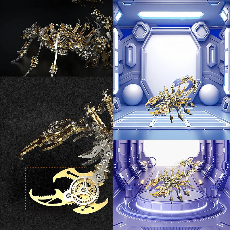 3D Scorpions Metal Puzzle Steampunk Mechanical Insect Model Kit Floatingcity Steel Warcraft Assemble Jhandmade Toy For Adults