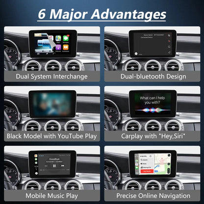 Wireless CarPlay for Mercedes Benz 5.0 A CLA GLA W176 C-Class W205 GLC 2015-2018 with Android Auto Mirror Link AirPlay Car Play