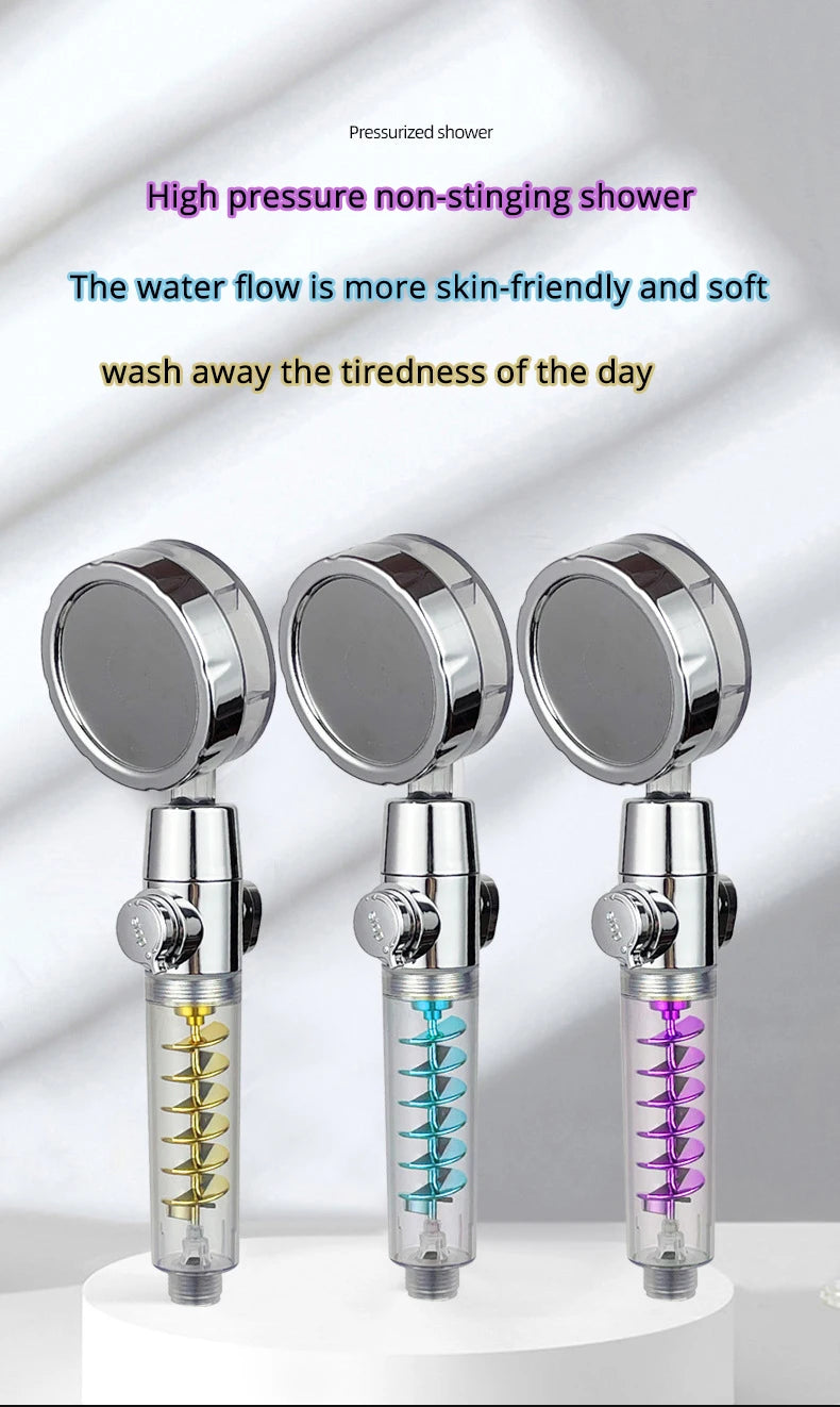 Shower Head High Pressure Water Saving Shower Pommeau De Douche One-key Stop Water Massage Shower Head for Bathroom Accessories