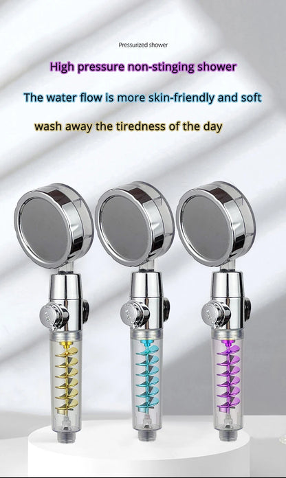 Shower Head High Pressure Water Saving Shower Pommeau De Douche One-key Stop Water Massage Shower Head for Bathroom Accessories