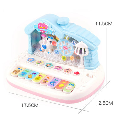 Simulation Musical Instrument with Sound Light Snowflake Learning Toys Electronic Piano Toy for 1 2 3 Year Old Boys Girls Gifts