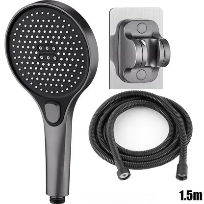 Showerhead 3 modes shower for bathroom items large panel accessories knobs showers replete portable heads parts fixture home