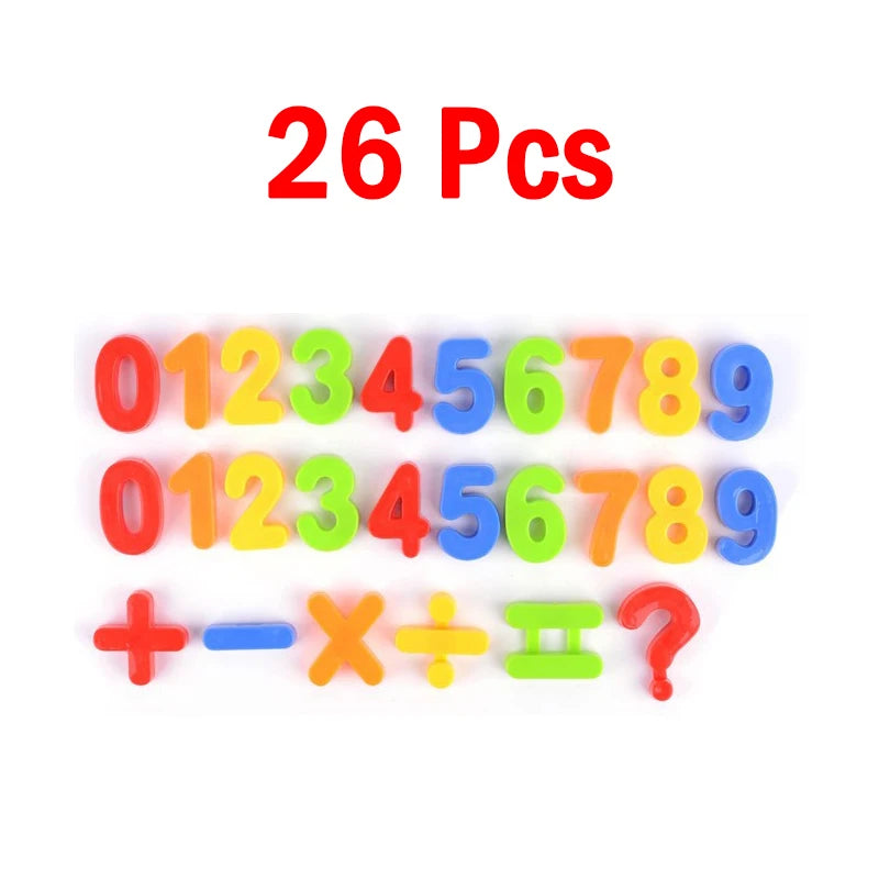 26 Magnetic Letters Plastic Refrigerator Stickers Uppercase Lowercase Numbers Toddlers Learn To Spell Count Educational Toys