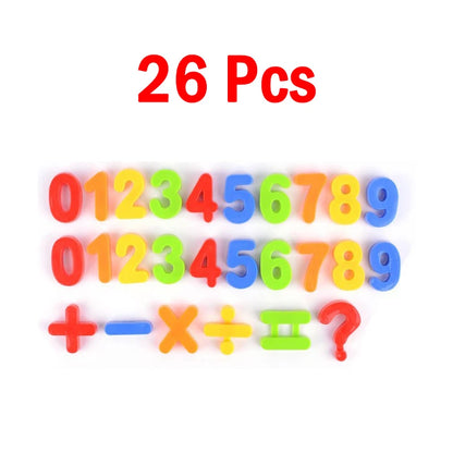 26 Magnetic Letters Plastic Refrigerator Stickers Uppercase Lowercase Numbers Toddlers Learn To Spell Count Educational Toys