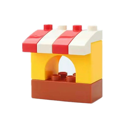 Big Size Building Blocks Castle Tower House Wall Roof Medieval Accessories Compatible Large Bricks Children Kids Educational Toy