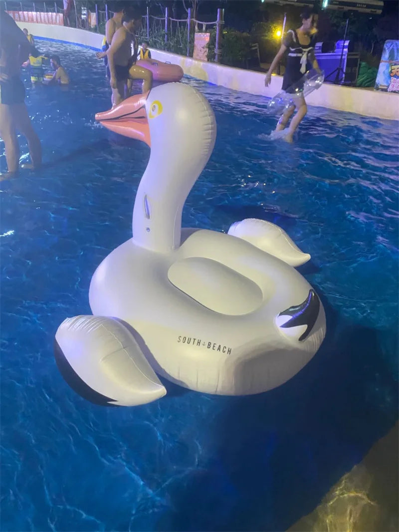 150cm Inflatable Toucan Pool Float 2022 Newest Ride-On Swan Inflatable Swimming Ring Water Mattress Summer Water Party Toys