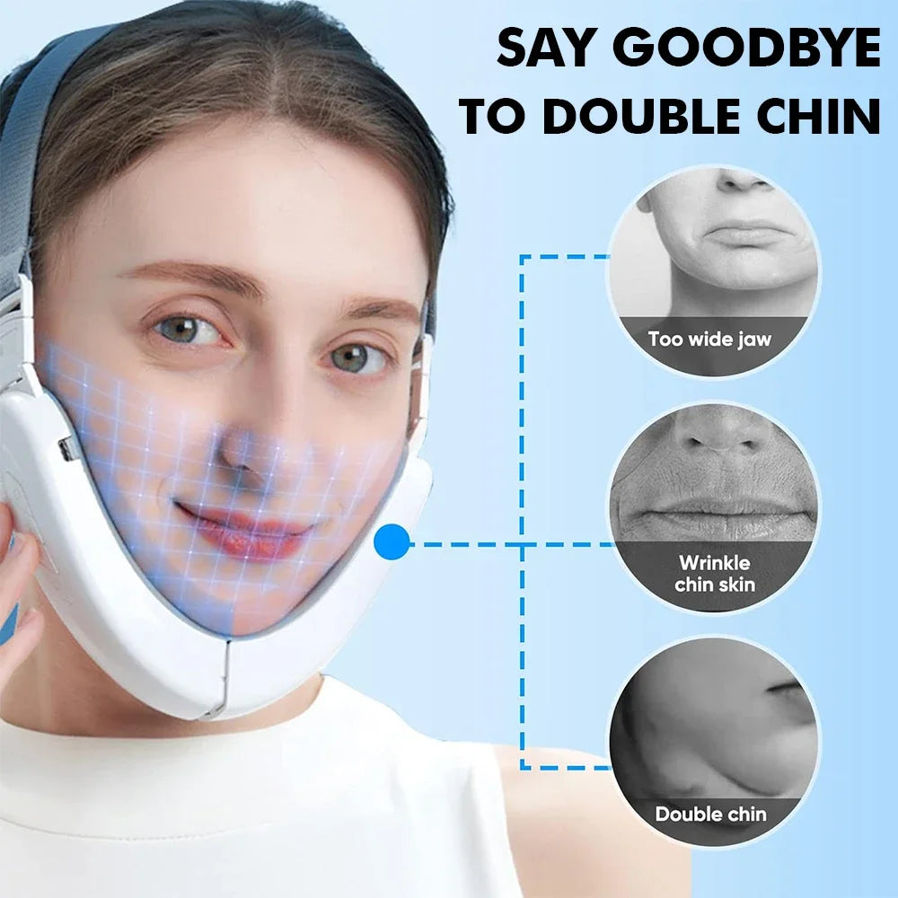 V Face Massager Portable Facial Massage Device Facial Lifting Slimming Massage Double Chin V Face Shaped Cheek Lift Belt Machine