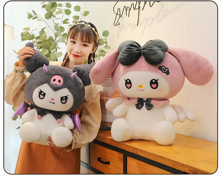 40 50 60 Cm Kawaii Large Size Demon Kuromi Plush Toys Angel Melody Doll Pillow Birthday and Holiday Gifts Cute Stuffed Toy Anime