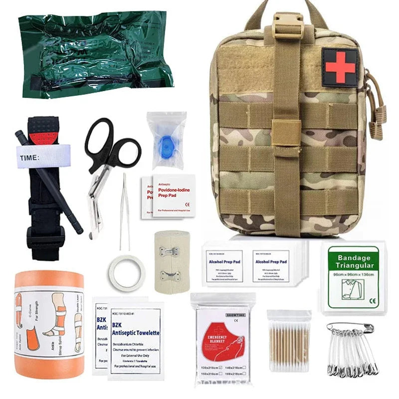 Tactical First Aid Kit EDC Survival Emergency Kits Bag Gear Outdoor Hunting IFAK EMT Medical Pouch Tourniquet Bandage